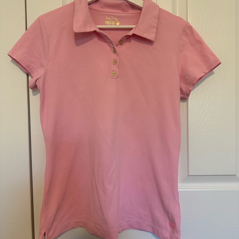 Lilly Pulitzer Pink Luxletic Polo Shirt